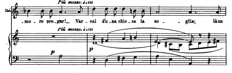 Un di all azzurro, aria