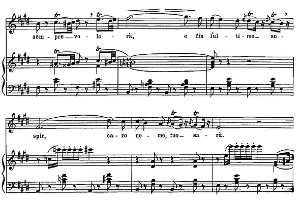 The embellishments and coloraturas are signs of the tenderness and vulnerability of the still young woman. Therefore the trills must be sung very delicately. This is technically very demanding as they have to be very short, light, fast and clear.