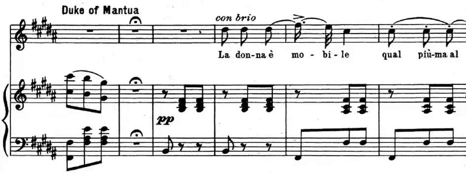 Aria, la donna e mobile