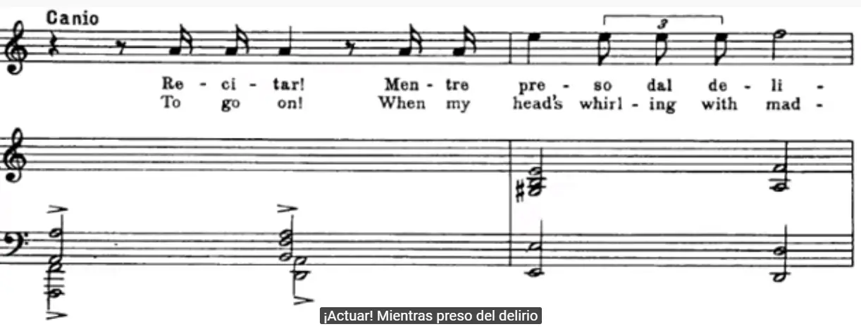 Aria, Vesti la giubba, Pagliacci,