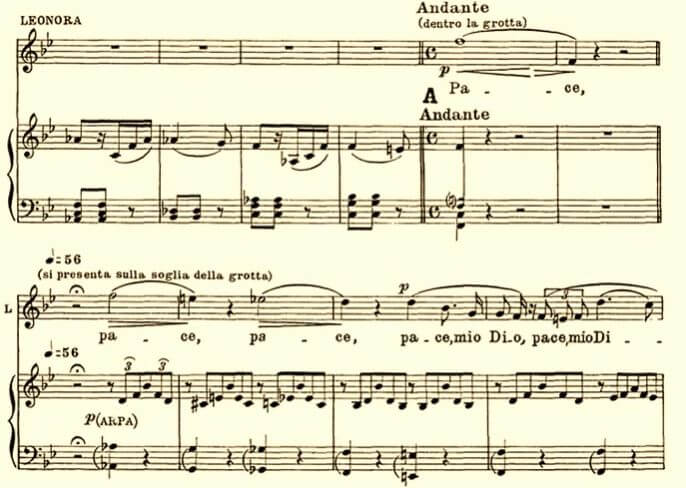 Aria, Pace Pace mio Dio, Verdi, la forza del destino