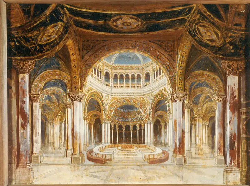 Paul_von_Joukowsky_-_Bühnenbild_Parsifal_-_Gralstempel Richard Wagner Siena Biography